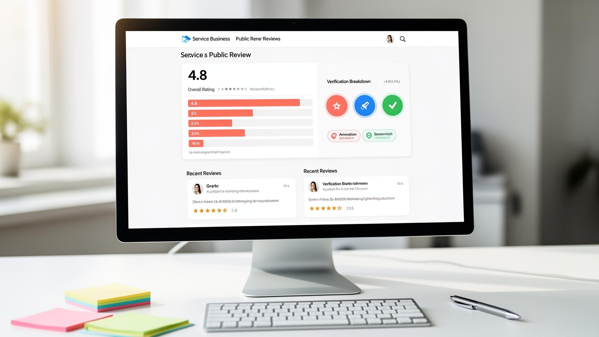 Public review profile on monitor